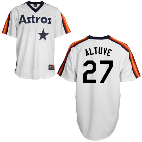 Jose Altuve #27 Youth Baseball Jersey-Houston Astros Authentic Home Alumni Association MLB Jersey